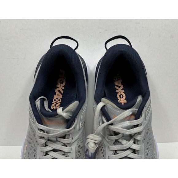 Hoka Womens One One Gray and Navy Athletic Shoes Size 7W - Picture 10 of 12
